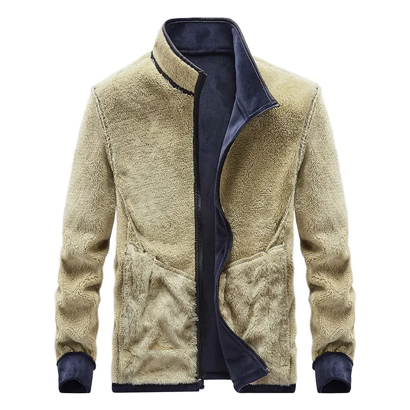 Zimná Bunda Mens, veľkosť L-6XL 7XL 8XL Nové Fleece Top pánske Bežné windbreaker bundy farbou Teplé kabáty mladých mužov oblečenie