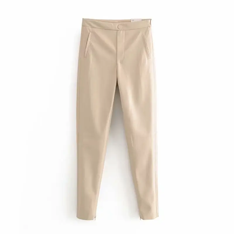 Zimné dámske pu kožené ceruzkou nohavice plus velvet teplo sexy pančuchové nohavice dámske jednofarebné bežné nohavice slim džínsy 2020 iny