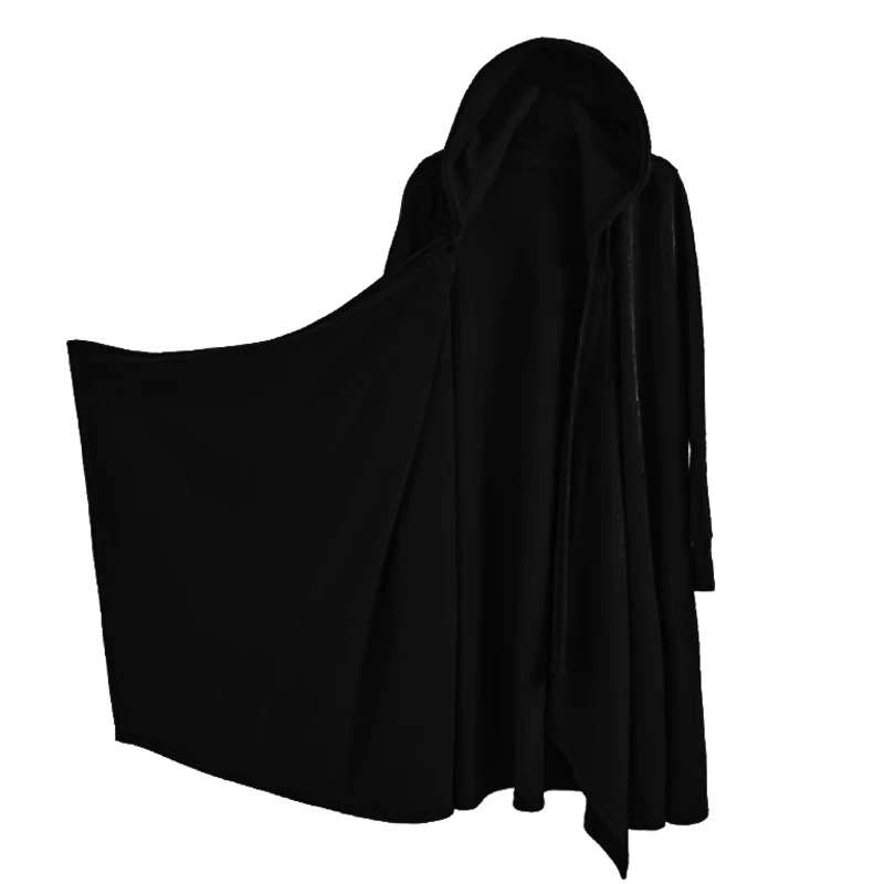 Zimné mužov black hip hop zákopy srsti dlhý plášť s kapucňou cape mužov nočný klub spevák fáze kostým gotický nadrozmerná bunda, kabát