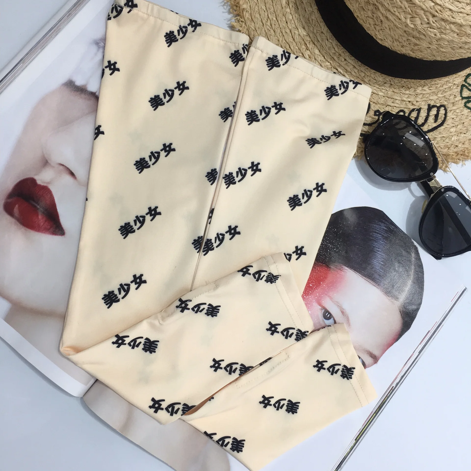 Značka módne dámske high-end luxusný letný vintage ice hodváb mesiac vzor rukávy na ochranu pred slnkom rameno rukávy