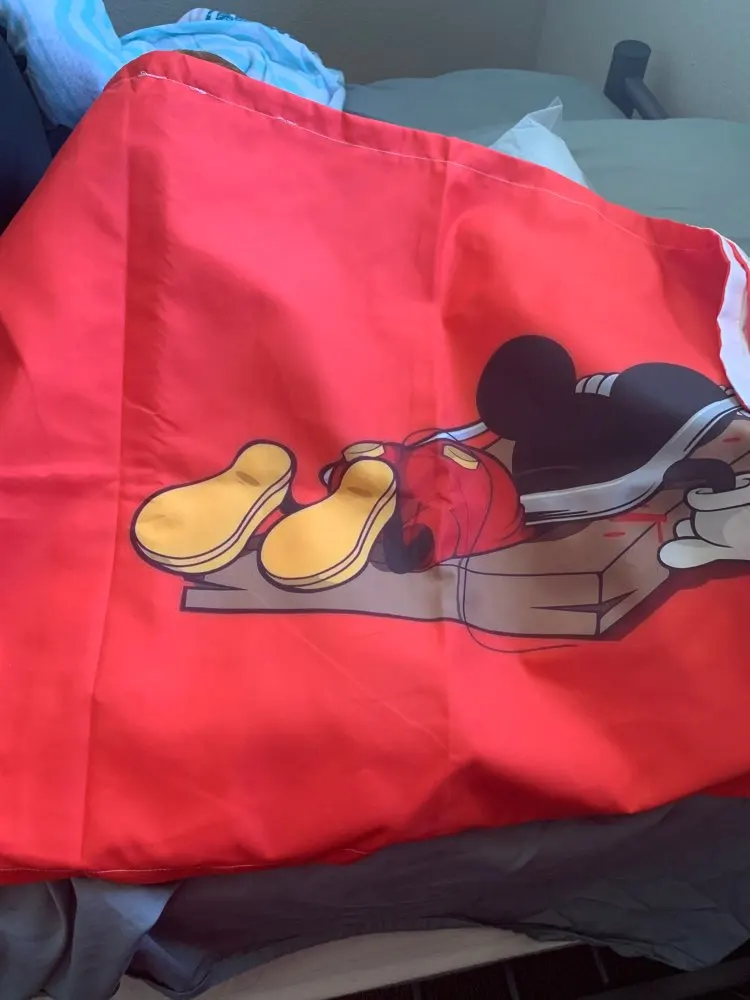 Úžasné Červená Mickey Mouse posteľná bielizeň Nastaviť Twin Veľkosť Deky Obliečky pre Deti Spálňa Decor Chlapca prehoz cez posteľ Queen Kráľa 3 ks 3D Nové