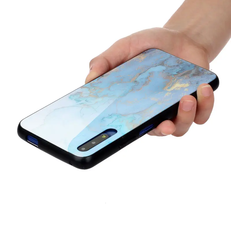 Česť 9X Pro Prípade Kremíka Rám Shockproof Telefón puzdro Na Huawei P Smart Pro 2019 Y9S Mramoru Zrkadlo Tvrdené Sklo Zadný Kryt
