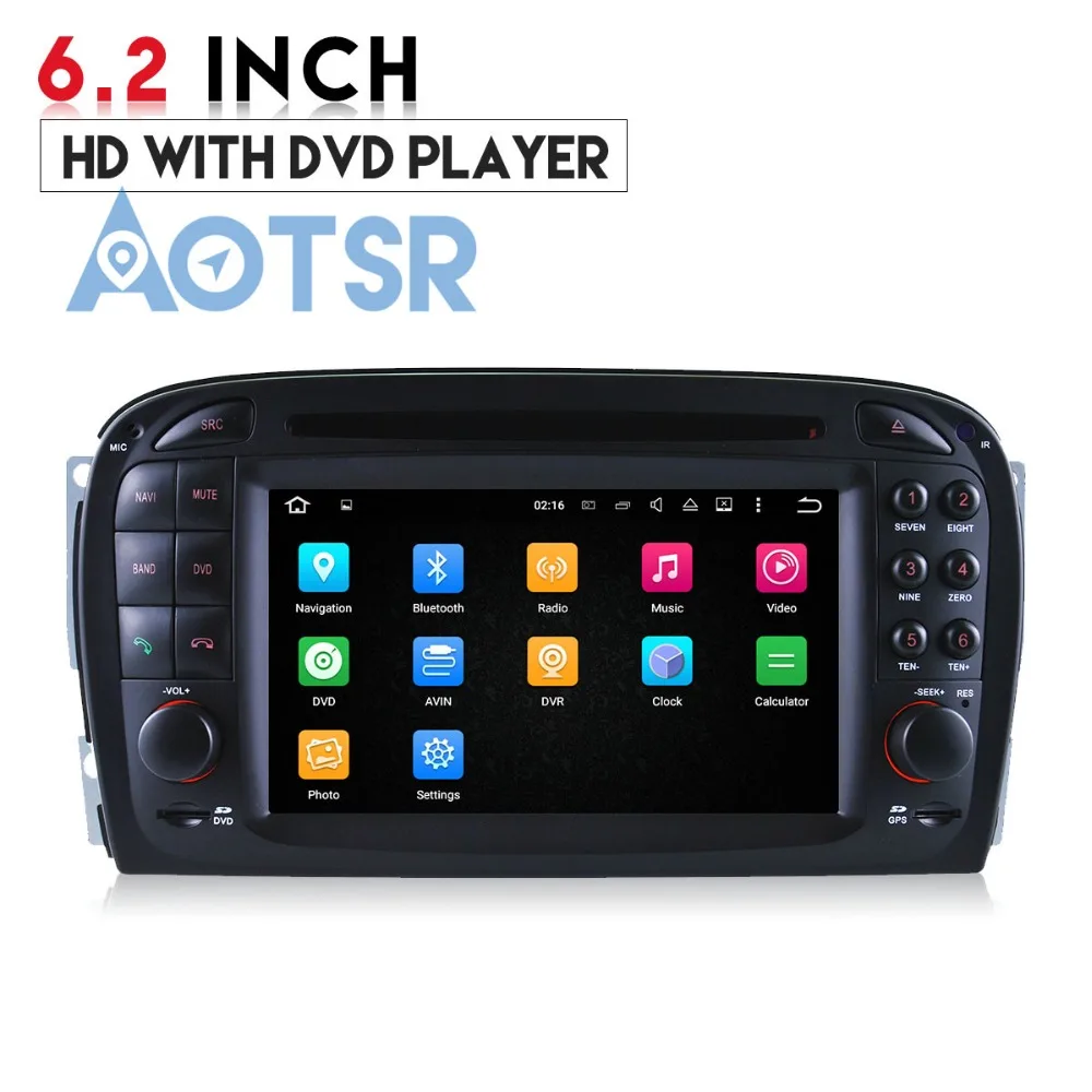 Čistá Android8.0 4+32GB Auto DVD prehrávač Pre Mercedes Benz SL R230 SL500 Audio GPS 2 din multimediálne Rádio magnetofón