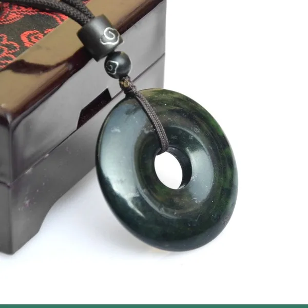 Čínsky Zelená Čierna Hetian Kameň Bezpečnostné pracky Vytesané z Jade Prívesok Náhrdelník Jadeite Šperky Kúzlo Amulet Darčeky pre Ženy Muži