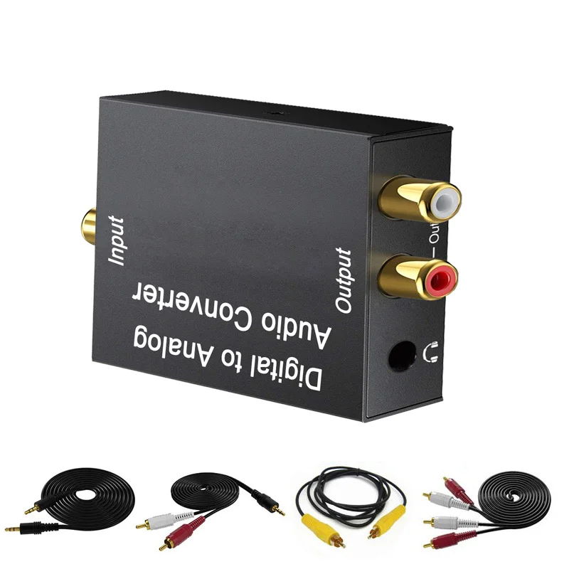 Číslicovo Analógový Prevodník DAC SPDIF Optický L/R RCA Toslink Optický na 3,5 mm Jack Audio Adaptér pre PS3 4 HD DVD Zosilňovačov Apple TV