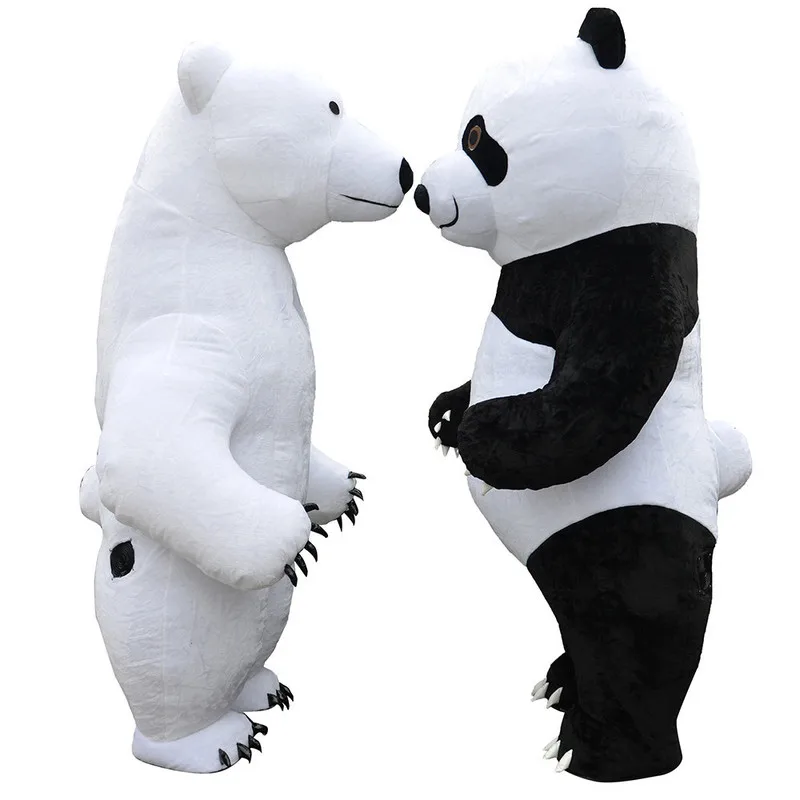 Ľadový Medveď Panda Nafukovacie Maskot Kostým Party Šaty, Oblečenie Inzercia Propagácia, Karneval, Halloween, Vianoce, Veľká Noc Dospelých