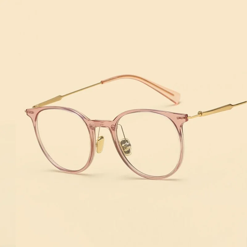 Šírka-140 Nové módne oceľový rám optické sklá okuliarov, ženy, ženský transparentné sklá krátkozrakosť retro okuliare rám