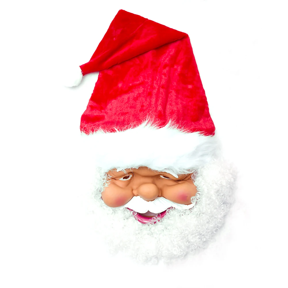 Šťastné A Veselé Vianoce, Santa Cosplay Plnú Tvár Claus Latex Maska Ornament Roztomilý Kostým Santa Claus Xmas Party Hlavu Masky