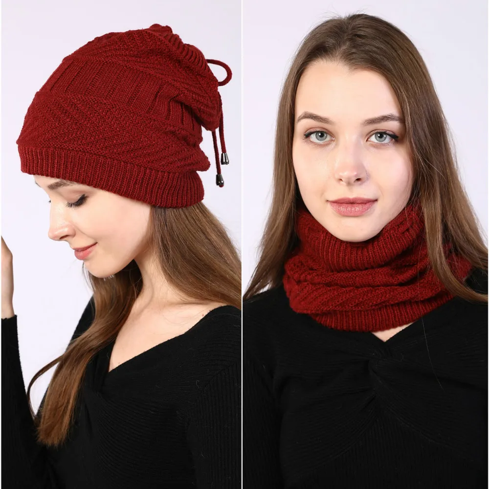 Ženské klobúk jeseň zima na Koni Vlna, Dual-používajte šatku spp pletenie zabezpečovacie Kartu Udržať v teple 2019 Nové