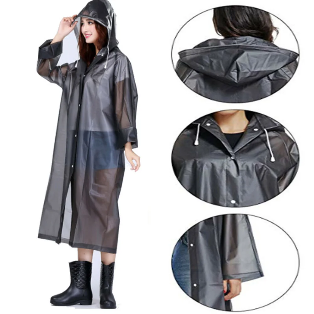 Ženy EVA Pršiplášť Pribrala Nepremokavé Daždi Kabát Ženy Biela Čierna Camping Nepremokavé Rainwear Oblek
