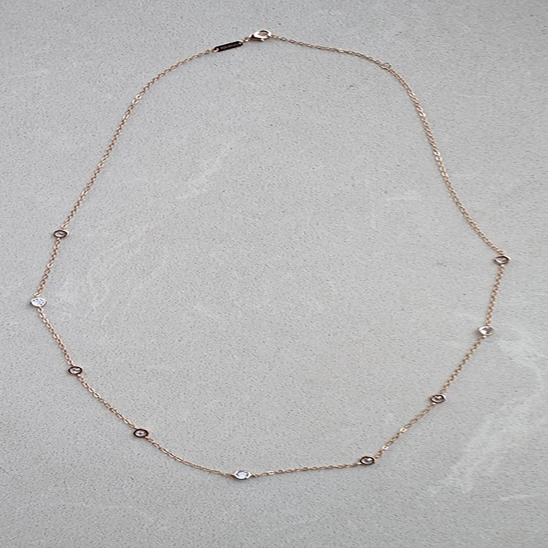 1:1 Pôvodnej klasickej kúzlo 9 zirkón náhrdelníky S925 Mincový striebro Šperky Ženy, Luxusné značky Logo Valentína darček