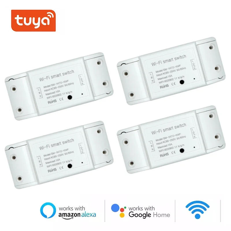 1/10Pcs DIY WiFi Smart Light Switch Tuya / Smart Život APP Bezdrôtové Diaľkové Ovládanie Č Hub Nevyžaduje Alexa Domovská stránka Google IFTTT