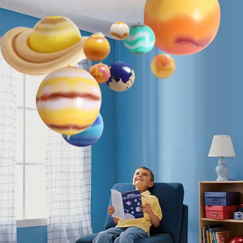 10 Ks/Set Balón Simulácia Solárneho Systému Deväť PlanetsTeaching Model Balóny Deti Vyhodiť Nafukovacie Hračky