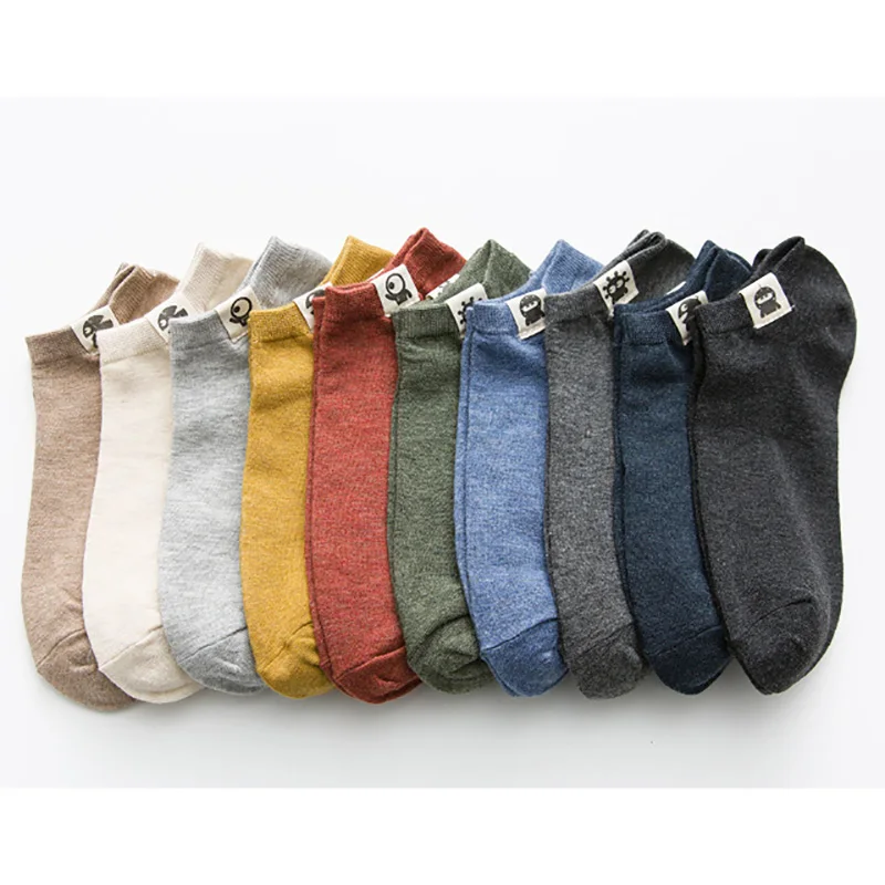 10 Párov Krátke Bavlnené Ponožky Mužov Lete Priedušná Asakuchi Členkové Ponožky Ženy Calcetines Hombre Vestir Dizajnér Ponožky Pánske