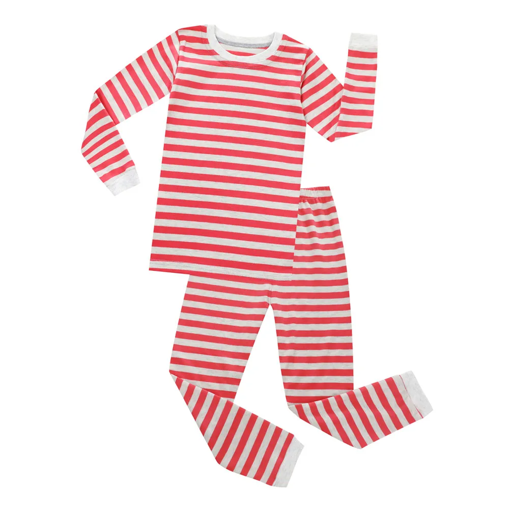 100 Bavlna Chlapci Pruhované Pyžamo Deti Sleepwear Dieťa Odev Deti Pyžamá Chlapci Pruhy Vianočné Pyžamo Sady Baby Nosia