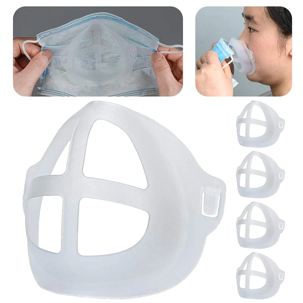 10pcs Masku na Tvár Držiteľ 3D Priedušná Ventil Úst Maska Opakovane Dýchanie Pomoc Masku, Vnútorný Vankúš na Stenu Pre Dospelých Maska Držiteľ