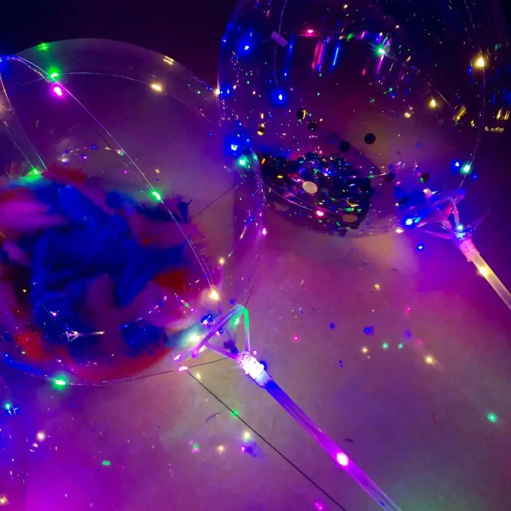 10pcs Pena pierko Led Balón hélium konfety balón globos 20-palcový Transparentný dekorácie, narodeniny, svadobné party balóny