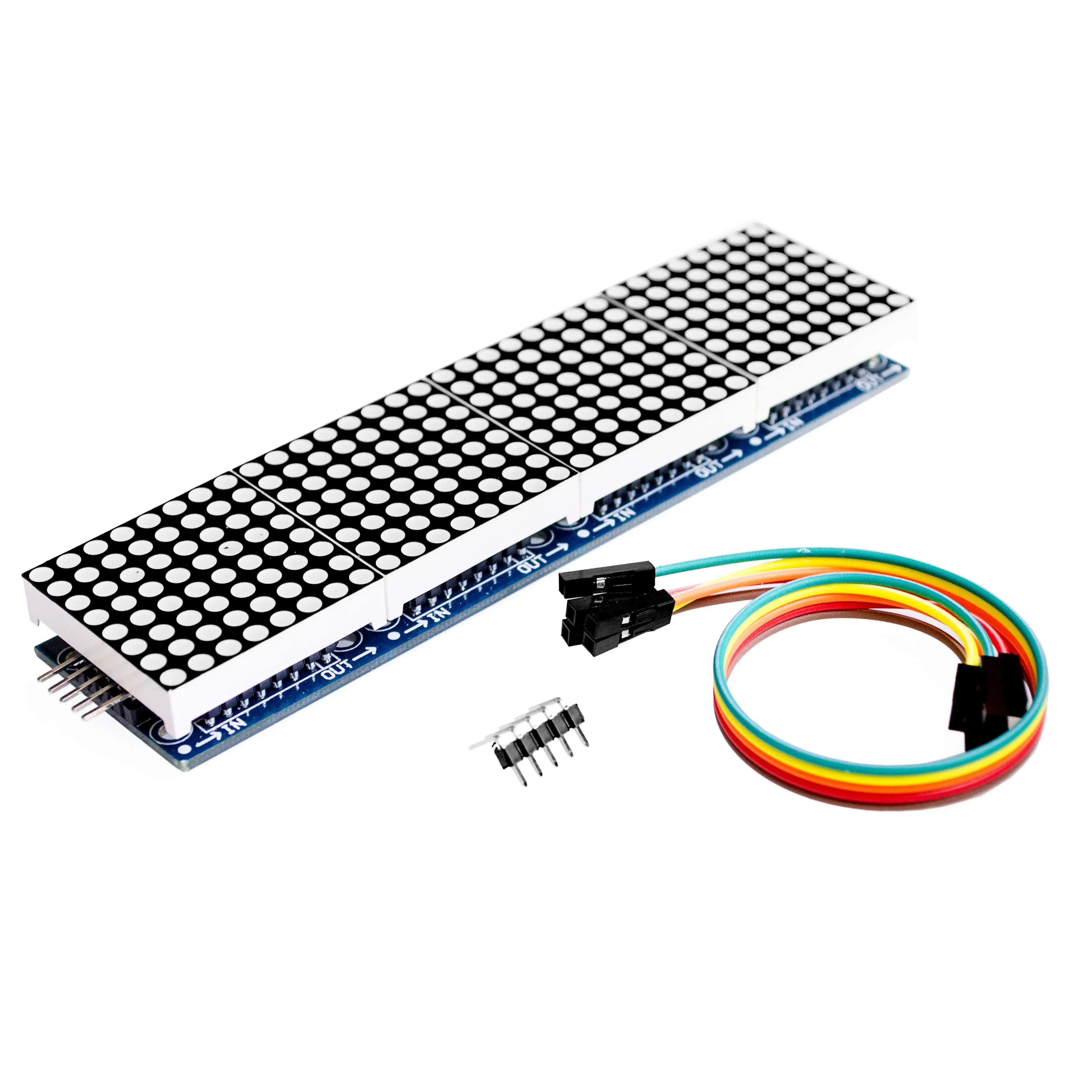 10PCS/VEĽA MAX7219 Dot Matrix Modul Microcontroller 4 V Jednom Displej s 5P Line Červená/Zelená/Bule