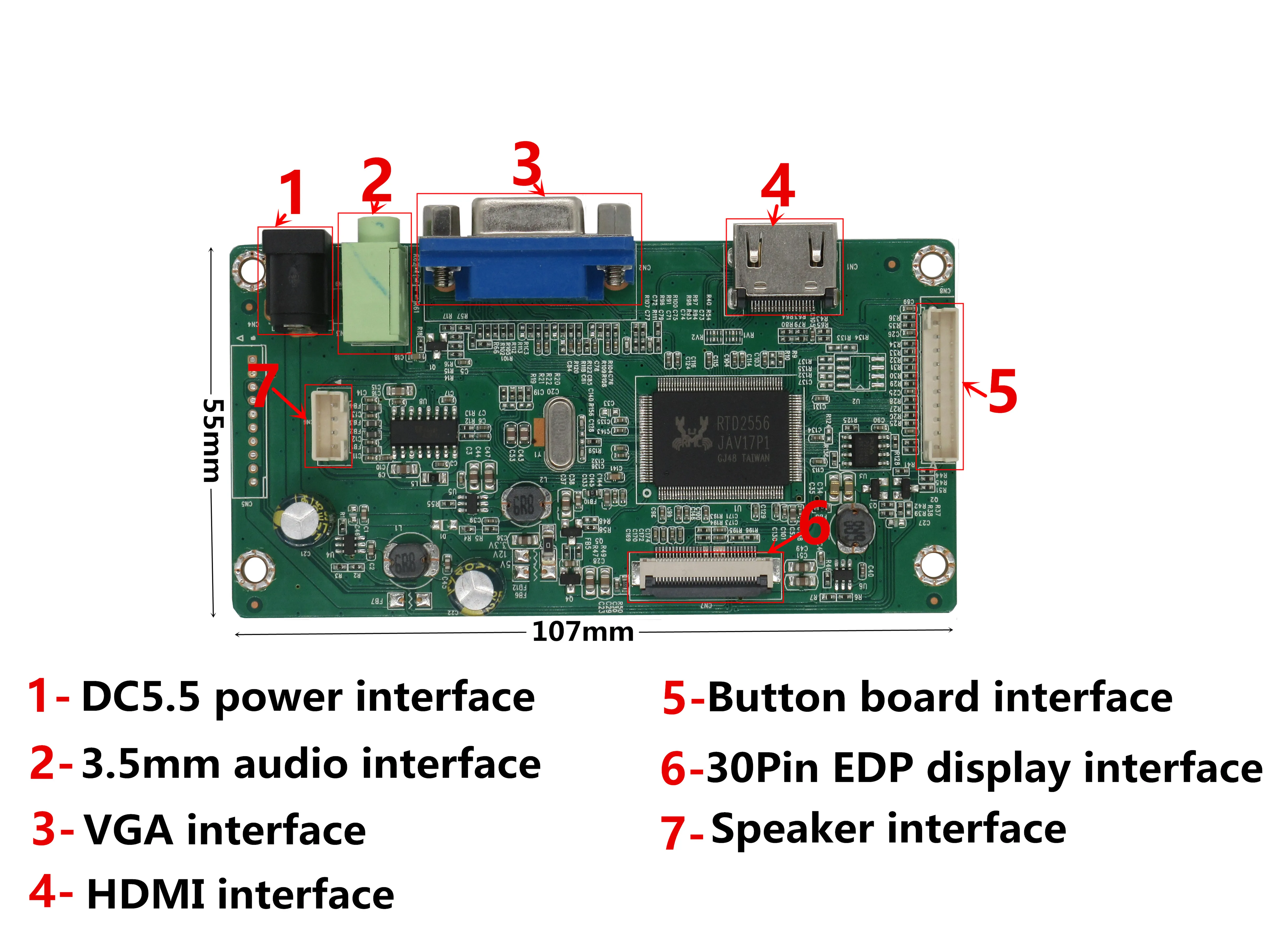 13.3 palcový IPS Displej LCD Monitor HDMI, VGA, Audio Ovládač riadiacej Dosky pre Raspberry Pi Banán Pi Počítač Sekundárny Displej