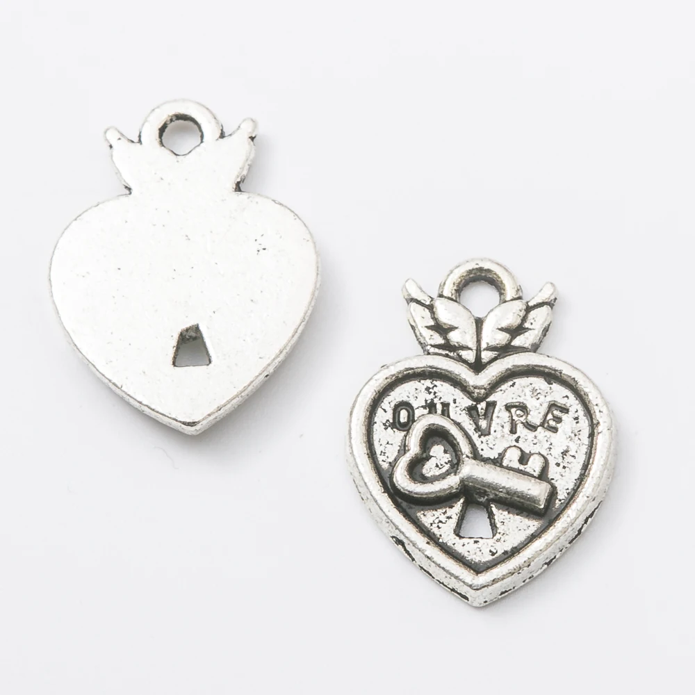 140 kusov retro Love lock prívesok zliatiny zinku prívesok DIY Európsky štýl šperky čo 7695