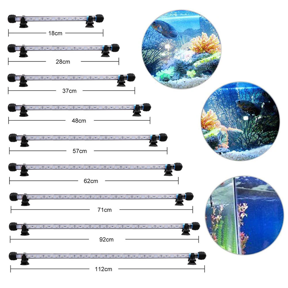 18-135 cm LED Akvarijné Svetlo pre Rastlinné akvárium Rastlín Rastú LED Osvetlenie s Rozšíriteľný Zátvorkách Lampa pre Akvárium EÚ Plug