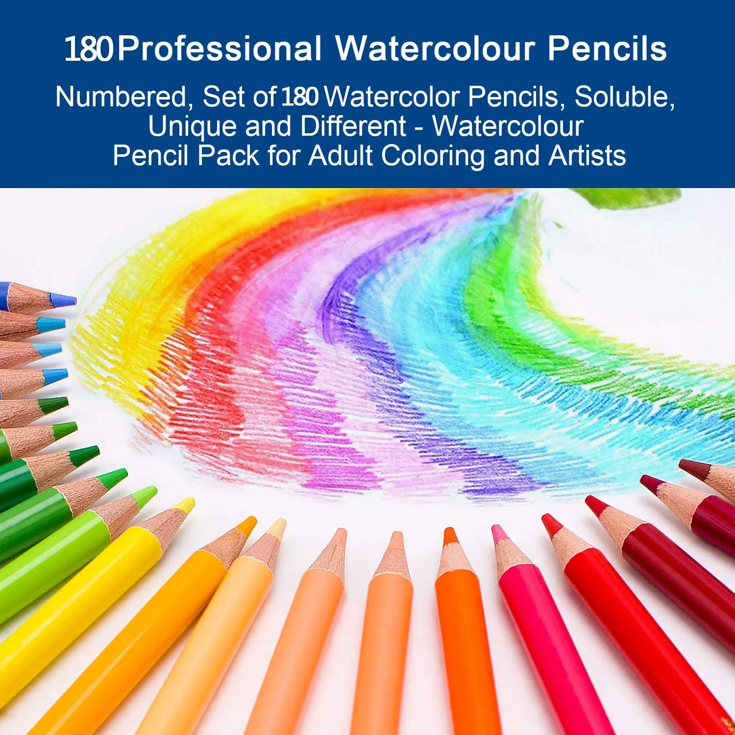180 Profesionálne Watercolour Ceruzky Multi-Farebné Kresby Ceruzky pre Umelcov v Jasných Najrôznejších Odtieňoch, Farbiace