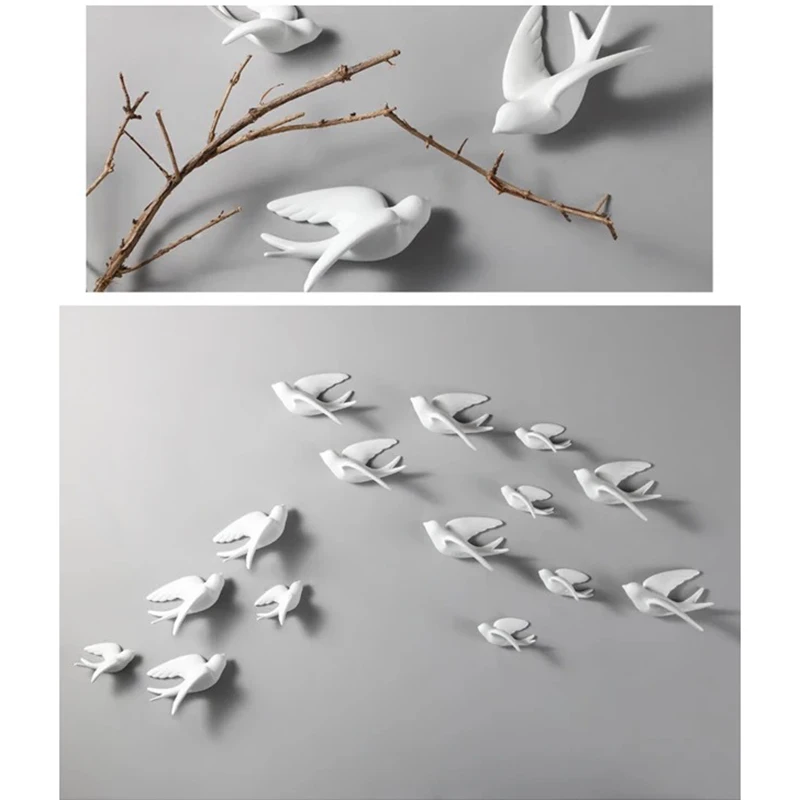 1pc 3D Keramické Vtákov nástenné Maľby Nástenné Závesné Dekorácie Remesiel Domov Ozdoby VY-Hot