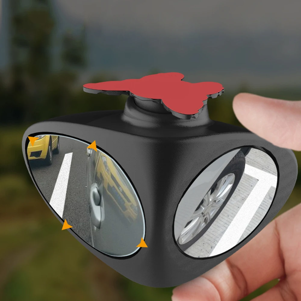 1PCS 360-Stupňový Nastaviteľný uhol Zozadu pomocné zrkadlo Blind Spot Zrkadlá HD Konvexné Šošovky Dual Vízia Pomocné Zrkadlo