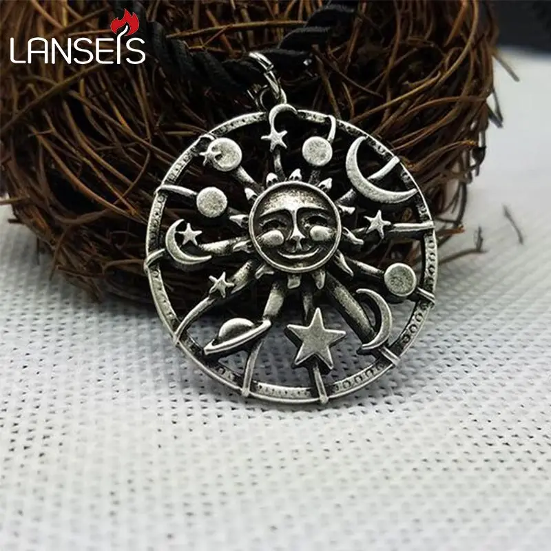 1pcs Starobylé Slovanské Amulet prívesok slnko a hviezdy talizman náhrdelník lucky šperky ženy náhrdelník mužov