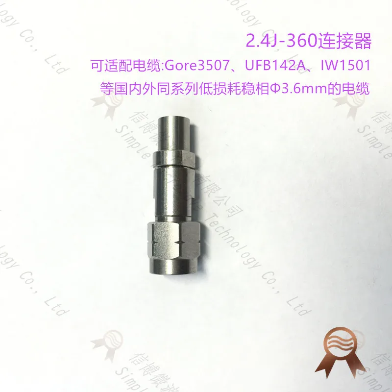 2.4 mm-J3507 Konektor Prispôsobí Gore CXN3507/UFB142A/-360 Milimeter Vlna 2.4 mm Samec Konektor