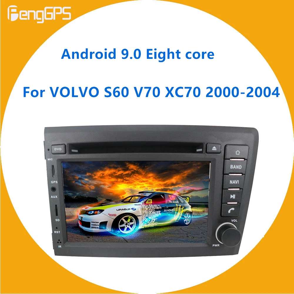 2 DIN Android 9.0 autorádio DVD Prehrávač, GPS Navigáciu Pre VOLVO S60 V70 XC70 2000-2004 Auto Stereo Hlava Jednotky Multimediálne Zvukové