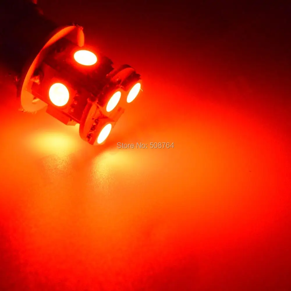2 ks 6V Biela Červená Žltá Auto Moto 1156 5050 Chvost Zase Signál 9 SMD LED Žiarovky Lampy Kontrolka BA15S P21W