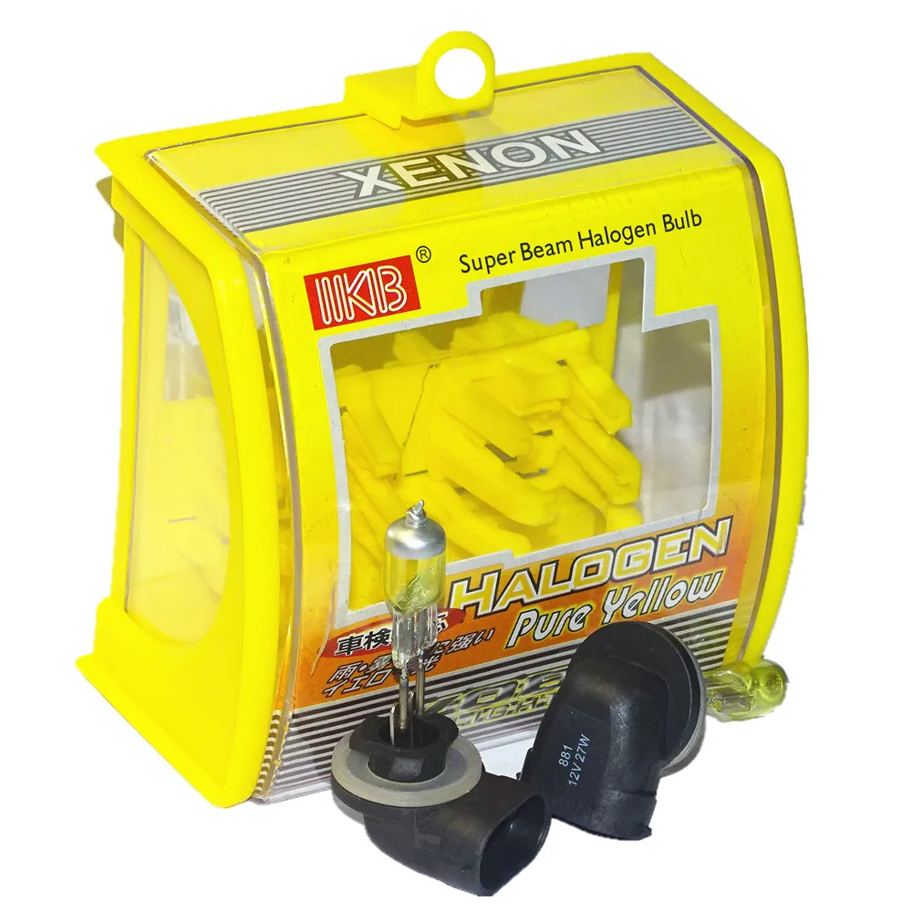 2 ks H27 881 12V 27W XENON 3000K Žltá Quartz Sklo Auta Vedúci Svetlo Auto Hmlové Svetlo Lampy Automobilové Žiarovky Svetlometu