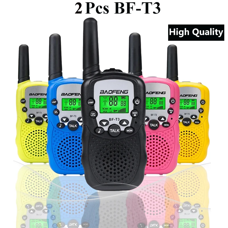 2 ks Módne Mini BaoFeng BF-T3 Deti Bezpečné Prenosné obojsmerný Rádiový Ručný Vysielač Pre Deti Hračky Walkie Talkie 22 Kanál