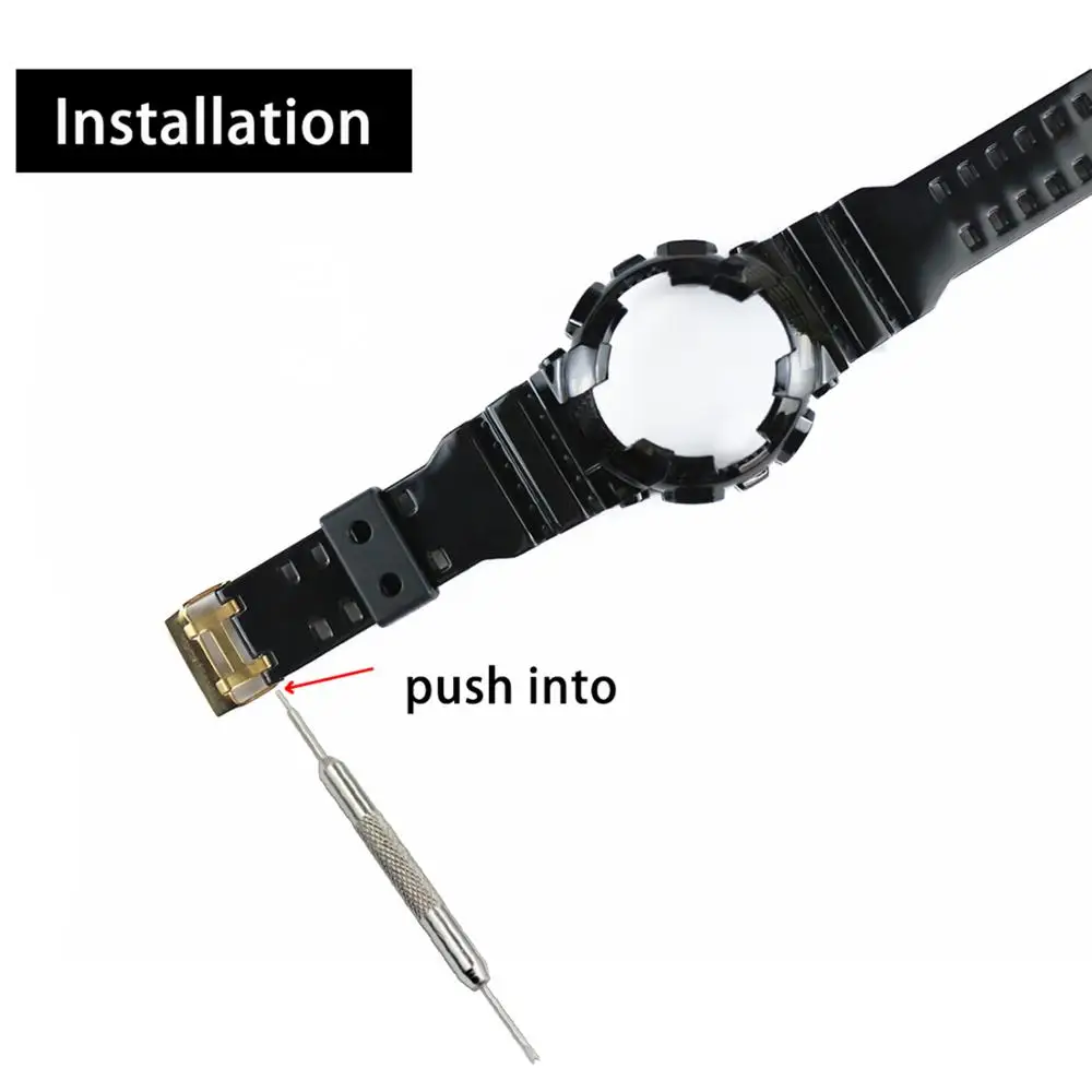 2 ks príslušenstvo Hodinky živice pás slučky pre Casio G-SHOCK hodinky remienok 18mm20mm22mm24mm nepremokavé gumy popruh krúžok pohyblivý krúžok