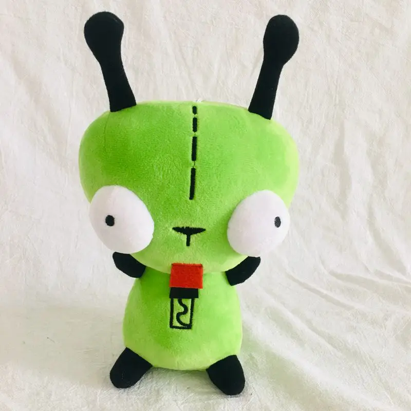 20 cm 3D Vypuklé Oči Zelené Alien Invader Zim Psa Plnené Plyšové Hračky Pre Dieťa bábika darček