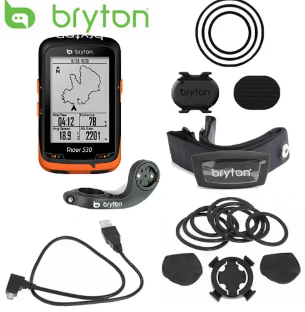 2019 nové Bryton Rider 530 GPS Požičovňa Bicyklov Cyklistické Počítač a Rozšírenie Mount ANT+ Rýchlosť Tempa, Duálny Snímač Srdcovej frekvencie Monitora