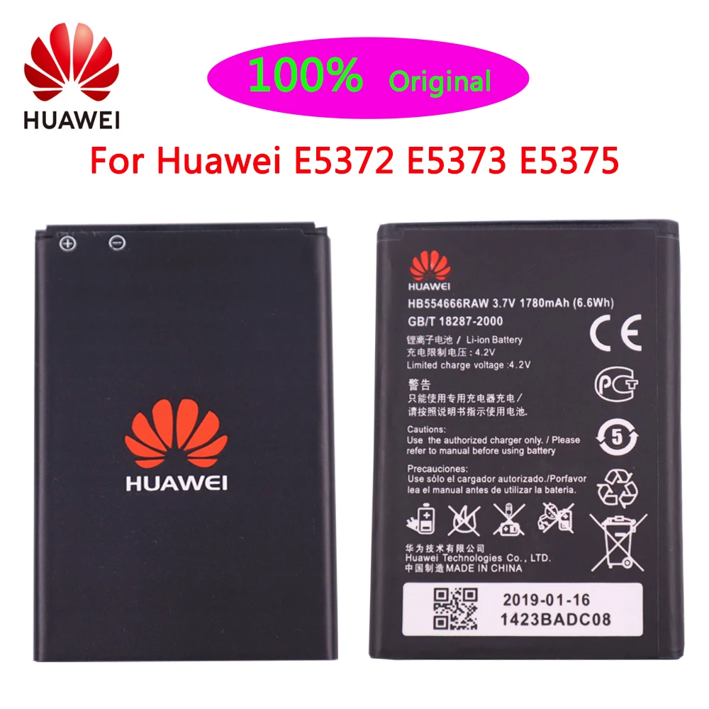 2020 1780mAh Originálne Batérie HB554666RAW Pre Huawei 4G Lte, WIFI Router E5372 E5373 E5375 EC5377 E5330 Náhradné batérie Telefónu
