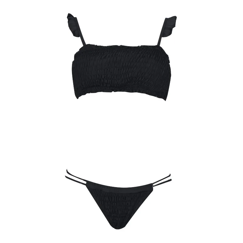2020 Brazílske Bikini Set Ženy, Tangá Plavky Sexi Letné Neon Žltá Plavecké Plavky Prehrabať String Biquini Bandeau