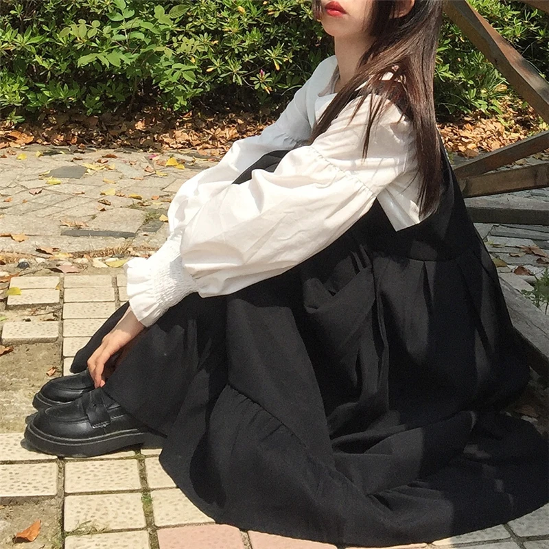 2020 dámske Klasické Lolita Šaty Vintage Tričko Gotický Šifón Prehrabať Blúzka Biela Tričko Black Podväzkové Šaty Cosplay Loli 1640