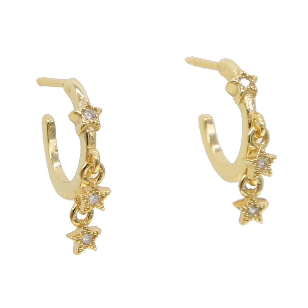 2020 Jemné S925 šterlingov jemné star, šarm, geometrické kruhu náušnice pre ženy elelgance krásne očarujúce módne šperky