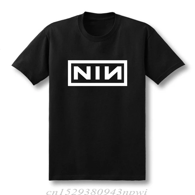 2020 letné Módne Kostýmy Bavlna Slim Fit Bežné Krátky Rukáv T Shirt Mužov Tlač Nine Inch Nails Rock Band T-shirts Plus Veľkosť