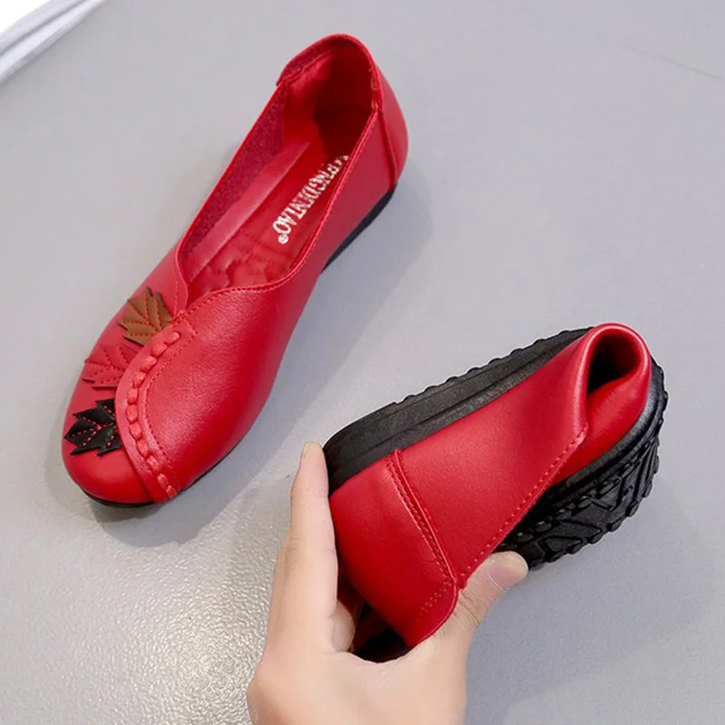 2020 Mäkké Dámske Topánky Bytov Moccasins Pošmyknúť Na Originálne Kožené Mokasíny Balet Bytov Topánky Móda Bežné Dámy Obuv Obuv