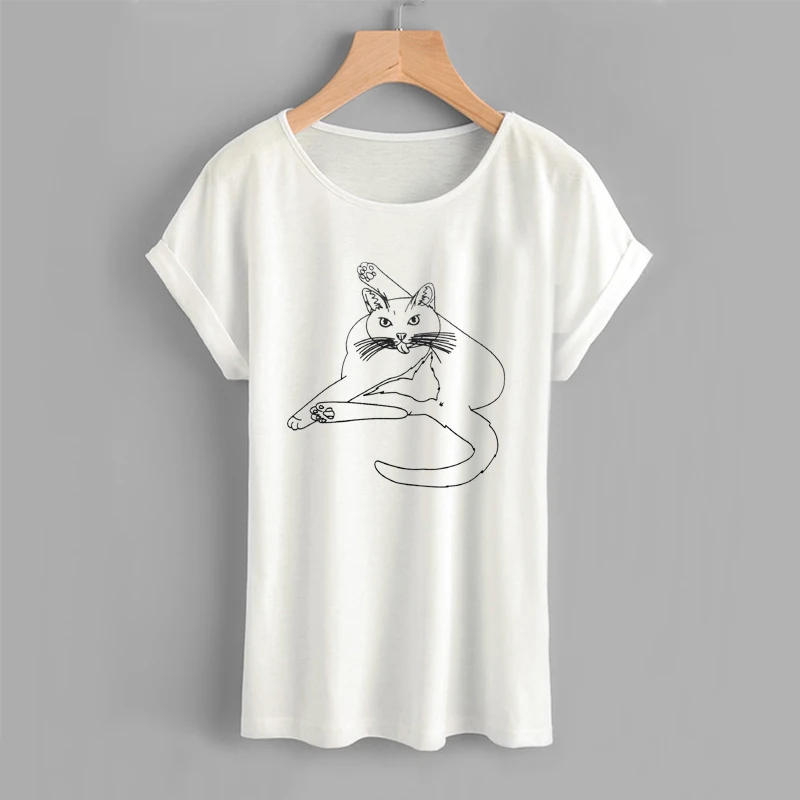 2020 Nové ženské tričká Vtipné Mačku Lízanie Zadku, Čaj Feministické Čisté Bavlnené Tričko Vtipné Tričko Topy, Tričká Dámske Tričko