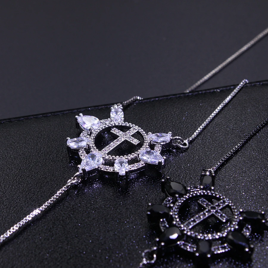 2020 Nový Dizajn Cross prívesok náhrdelník Strapec Prívesok Sveter Reťazec Dlhý náhrdelník s AAA CZ módne Šperky ženy, Darčeky