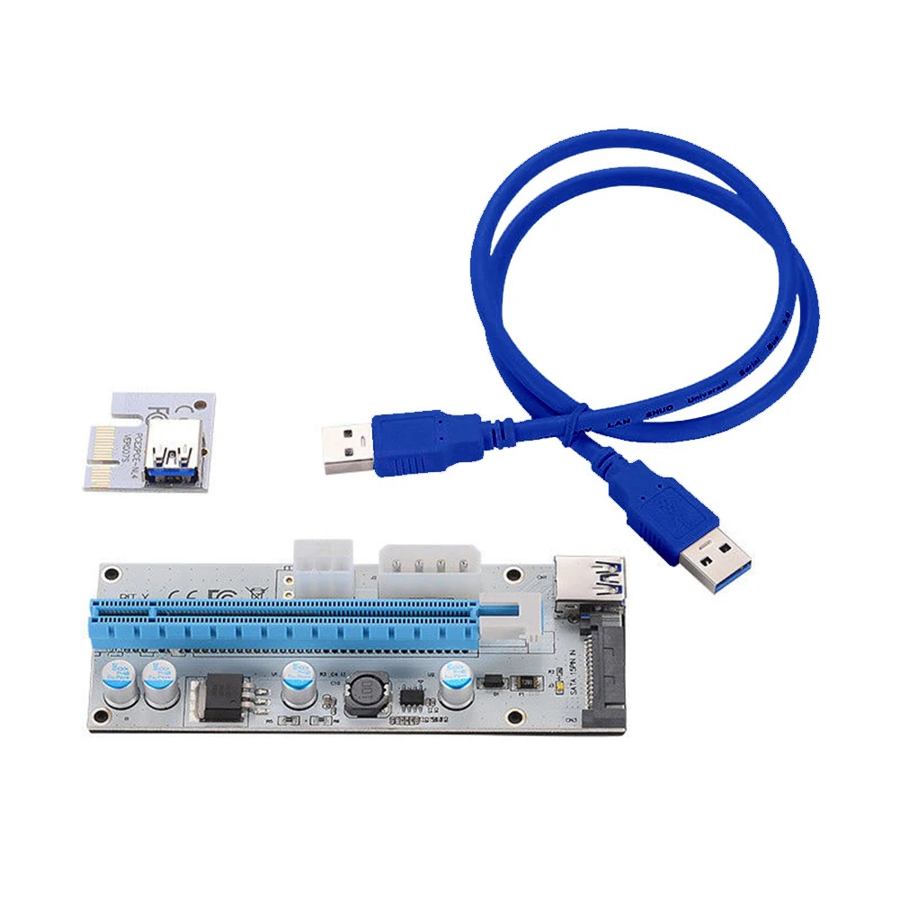 2020 USB 3.0, PCI-E Express 1x Až 16x Ťažba Kábel Extender Stúpačky Karty SATA Adaptér Počítačové Káble a Konektory переходник