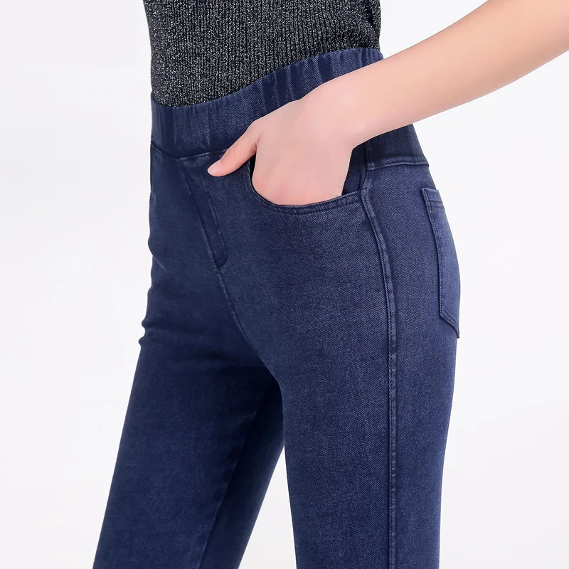 2020 Vysokej Strečové Legíny Denim Ženy Bežné Capris Plus Veľkosť Jeans Elastické Legíny Ceruzkou Nohavice dámske Pcoekt Jeggings