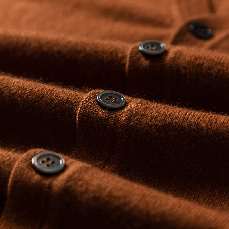 2020 Základné Svetre Mužov Cashmere Cardigan tvaru Farbou Pletené Bunda Byt-pletené Jesenné Zimné All-Zápas Musí Kúpiť