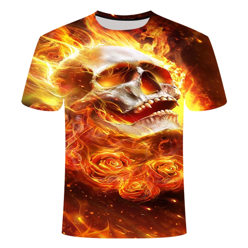 2020New Dizajn tričko muži/ženy ťažkých kovov smrtka Lebky 3D vytlačené t-shirts bežné Harajuku štýl tričko streetwear topy
