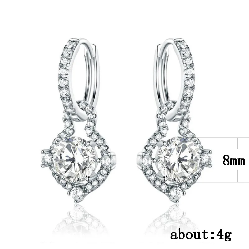 2021 nové luxusné halo 925 sterling silver šperky pre ženy lady výročie darček šperky hromadne predávať moonso E5826